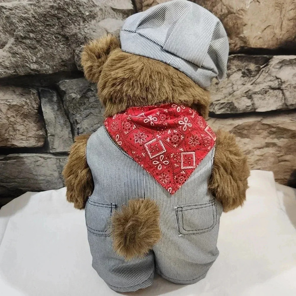 Robert Raikes Lionel Teddy Bear Conductor Wood Foot Face Signed Autograph Teddy - Picture 10 of 10